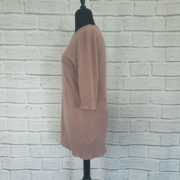 Vince Womens Small Cashmere Sweater Crewneck Rose Color Slim Cut - Picture 2 of 7